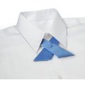 French Blue Polyester Satin Crossover Tie